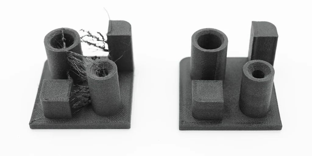 PA6-CF15 drying test: wet vs dry filament comparison